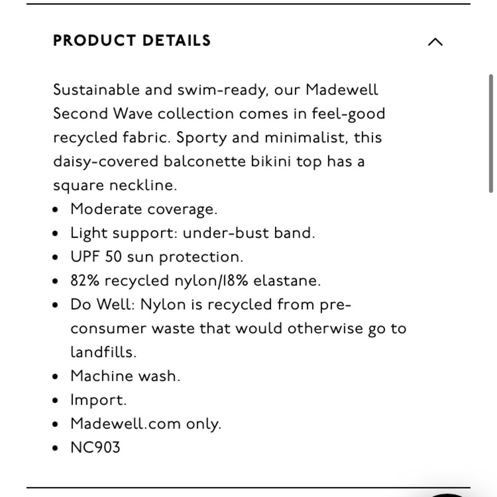 Madewell Second Wave Bikini in Daisy Reverie - Picture 9 of 9